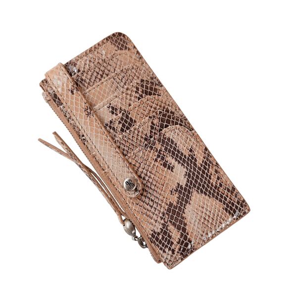 Hobo International Women’s Leather Peak Slim Continental Wallet in Sand Snake - Picture 1 of 5